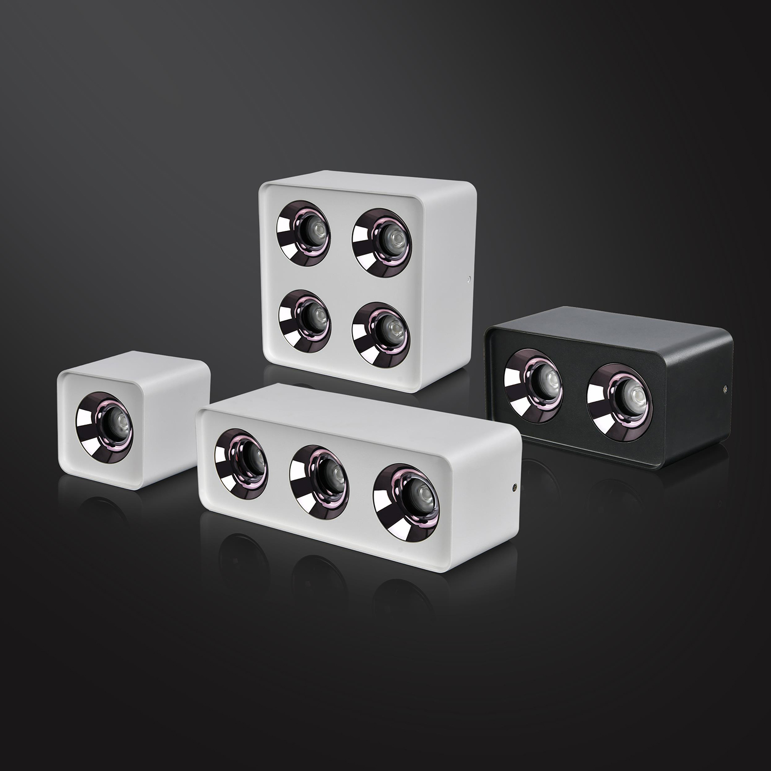 卡资二代方形明装射灯